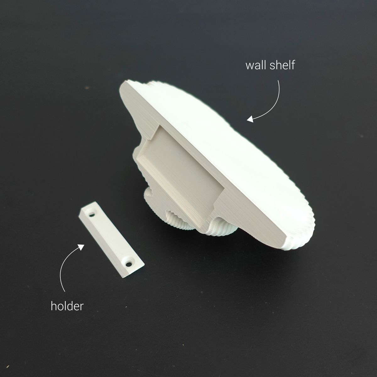 3D Printed Modern Fungus Wall Shelf – Minimalist Home Decor