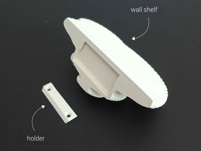 3D Printed Modern Fungus Wall Shelf – Minimalist Home Decor