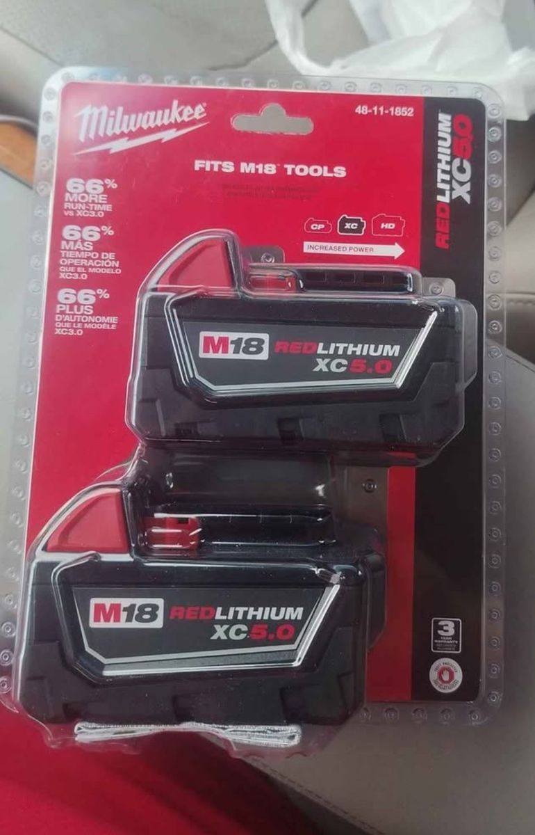 Milwaukee M18 REDLITHIUM XC5.0 Extended Capacity Battery Pack - New, 2-Pack