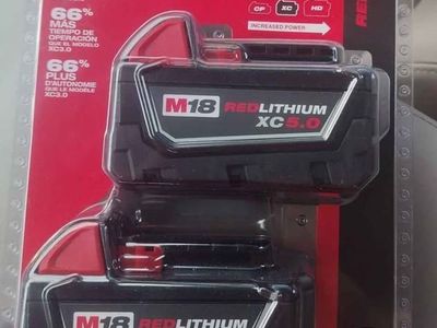 Milwaukee M18 REDLITHIUM XC5.0 Extended Capacity Battery Pack - New, 2-Pack