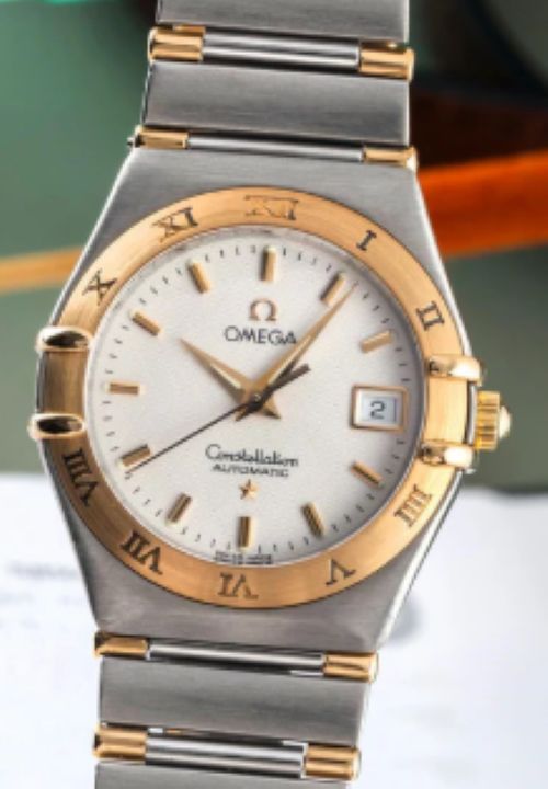 Omega Constellation Woman's Automatic Stainless Steel 18K Yellow Gold 27.5mm