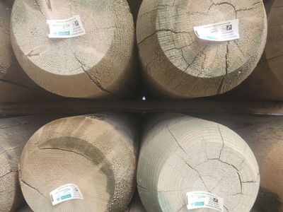 7" treated doweled pine posts