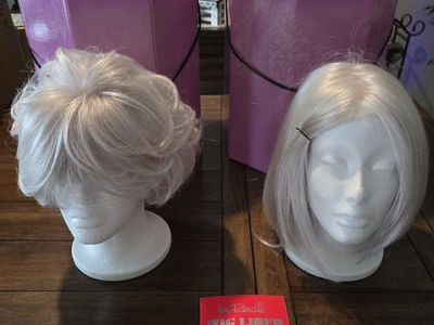 TWO BLOND / SILVER WIGS
