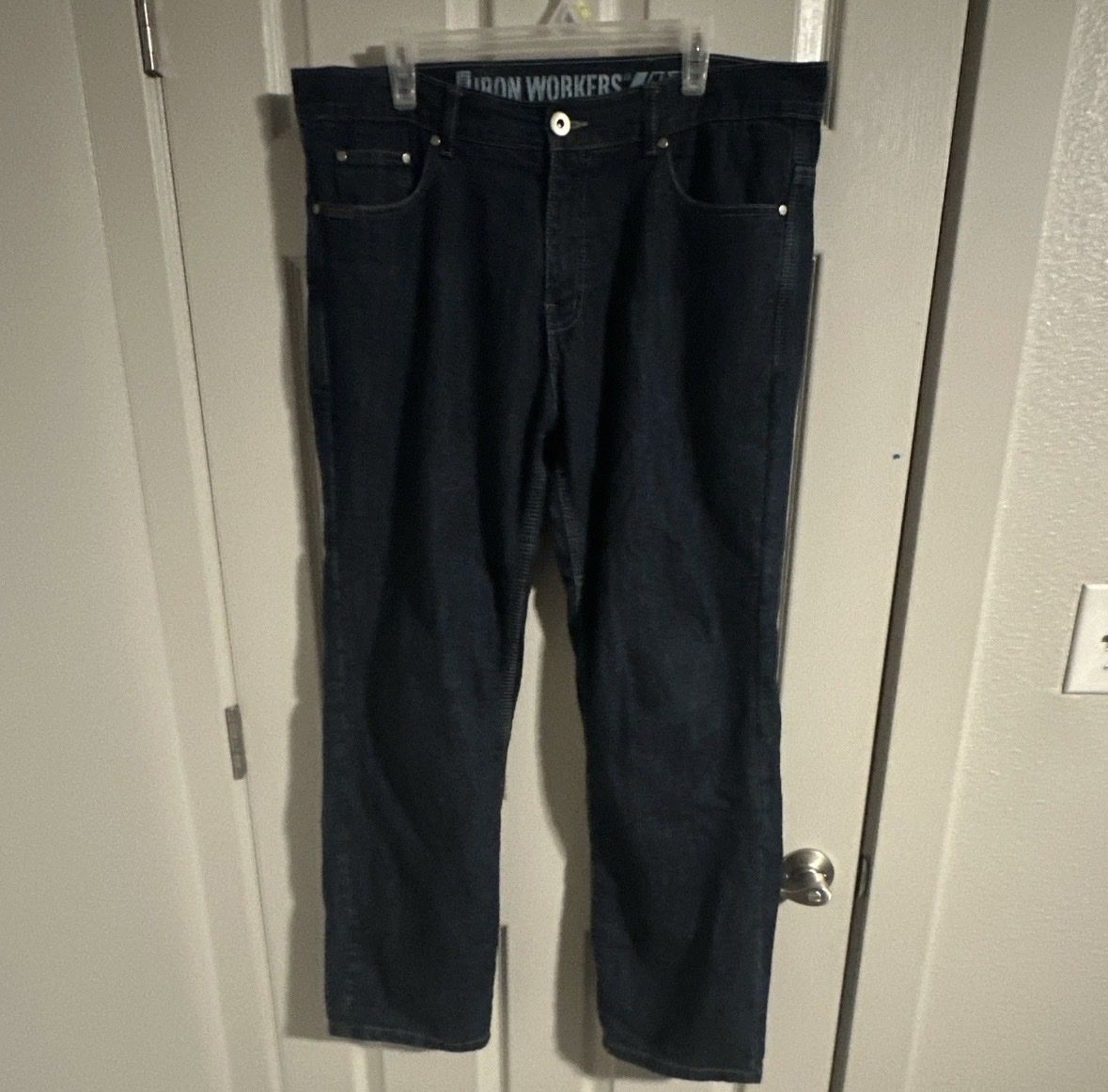 Iron Workers BILT Denim Jeans Reinforced Protective Lining PaddedKnee Blue 38x34