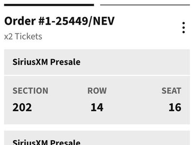 Metallica M72 World Tour 2-Day Sphere Las Vegas Tickets (x2) - Oct 1-3, 2026