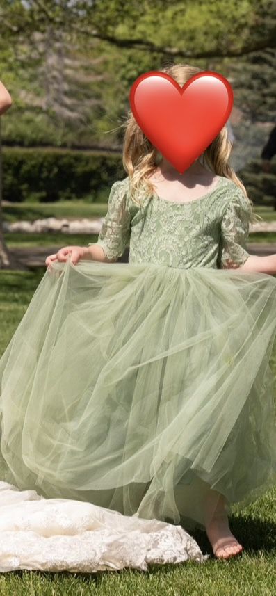 Sage Green Girls Dress
