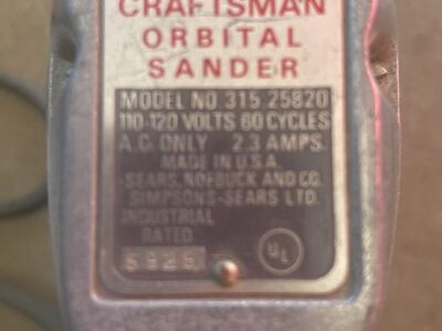 Craftsman Orbital Sander