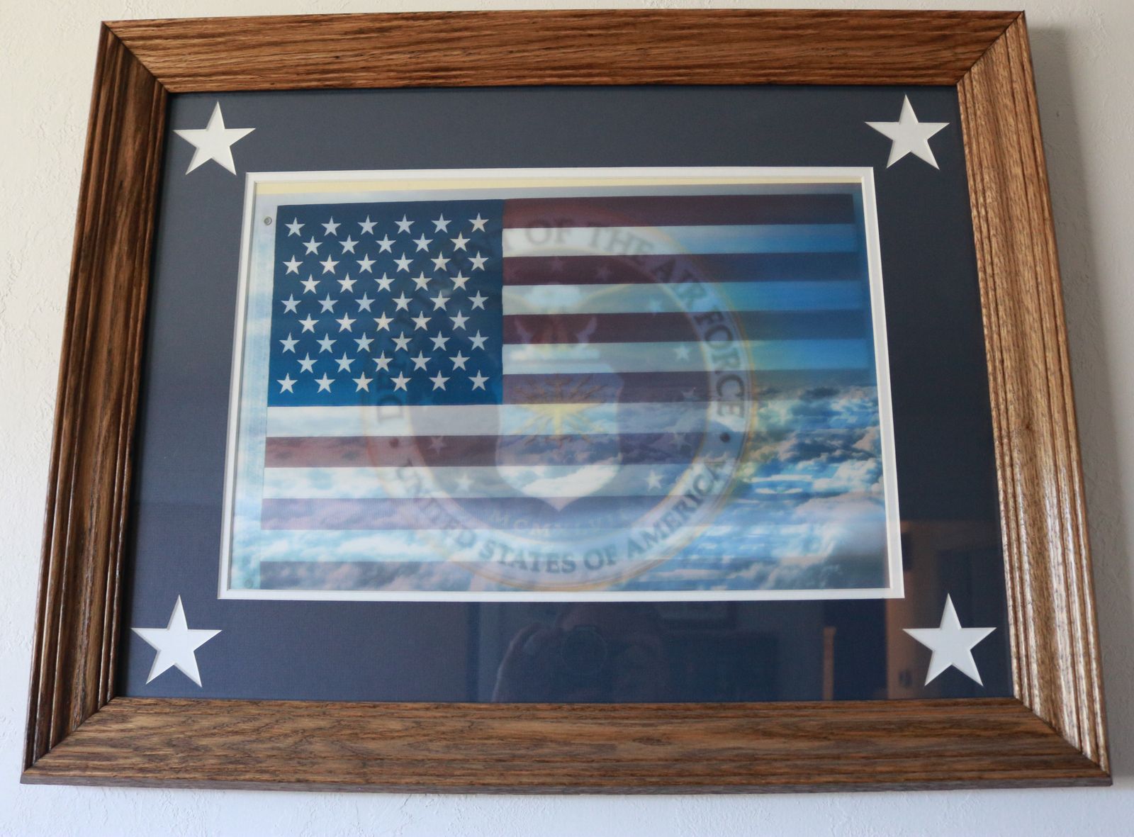 Flag and Air Force Seal Changing Picture