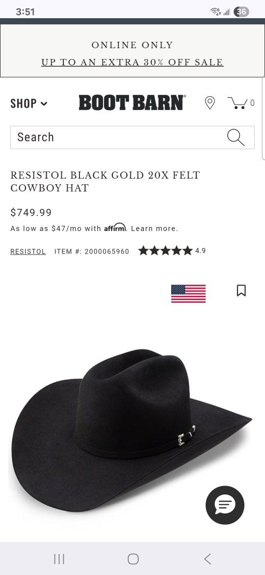 Resistol Cowboy Hat
