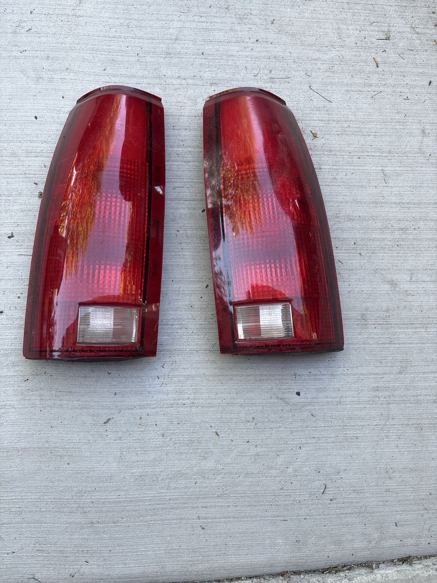 OEM Truck / SUV Red Tail Light Lens Covers - Pair (Left & Right) 97 Chevrolet