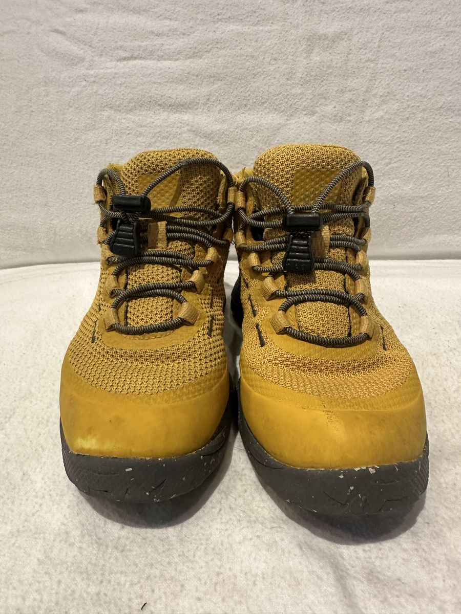 REI Co.op youth size 1 mustard textile WP hiking boots