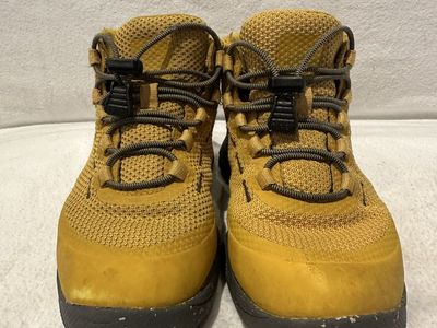 REI Co.op youth size 1 mustard textile WP hiking boots