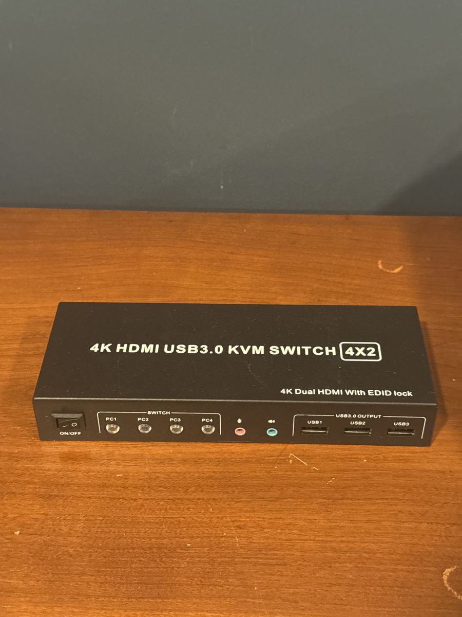 4 Device 2 Display 4K HDMI USB 3.0 KVM Switch