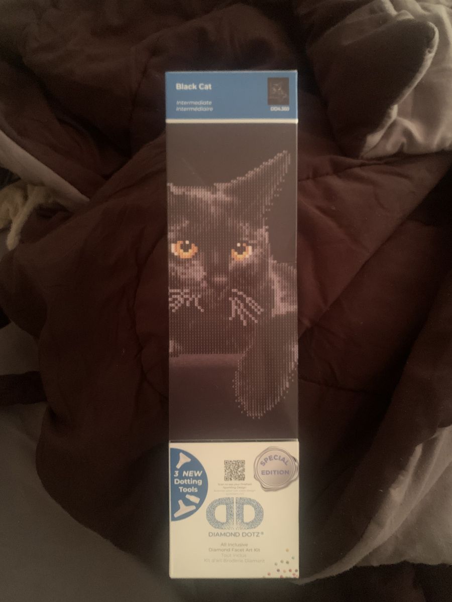black cat diamond painting
