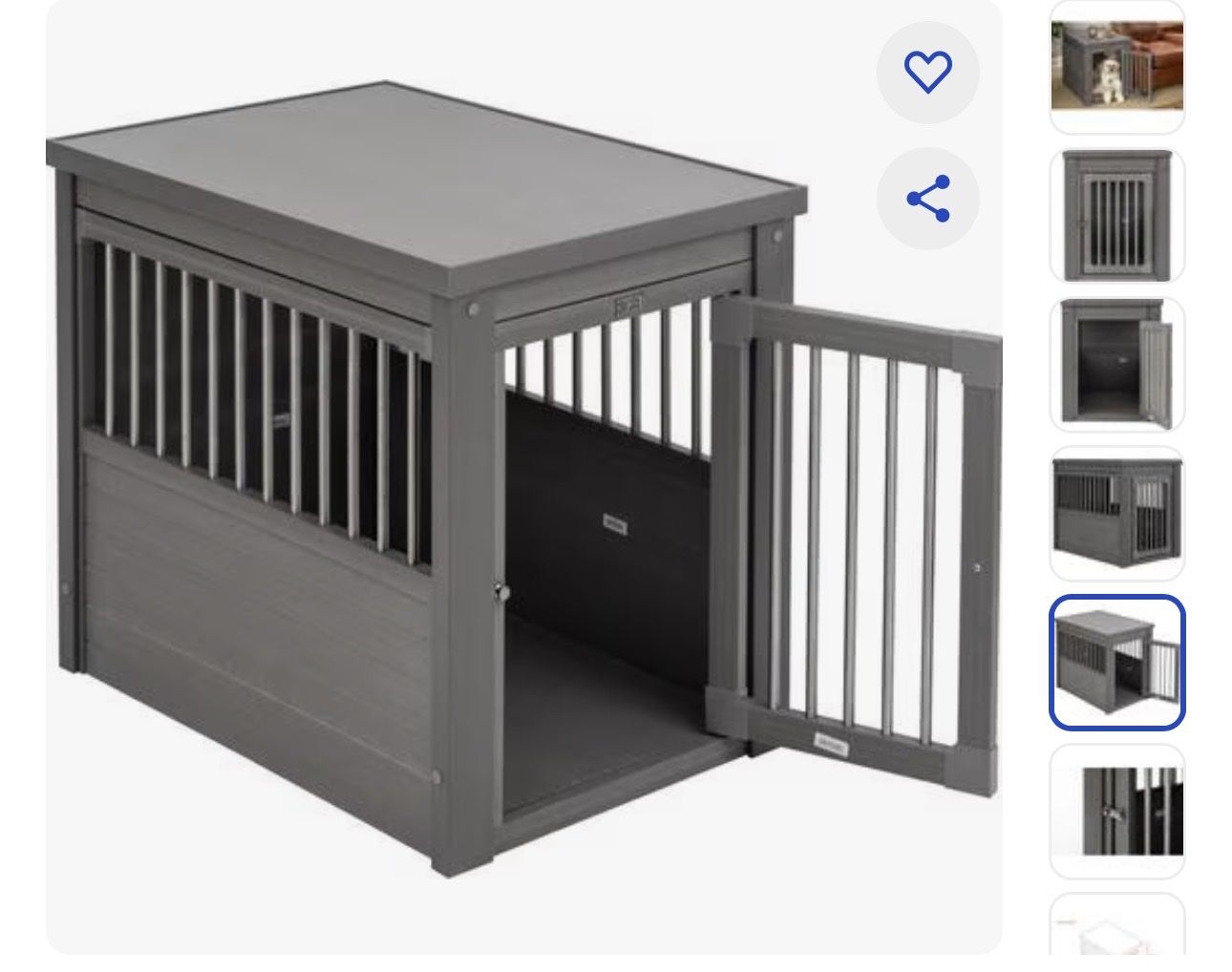Grey Aesthetic Dog Crate