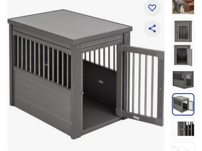 Grey Aesthetic Dog Crate