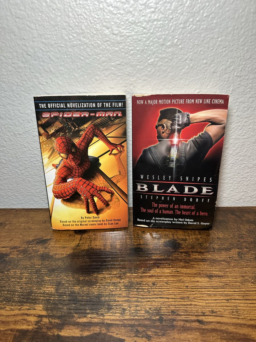 Spider-Man & Blade Movie Novelization Books - Marvel Comics Peter David Wesley Snipes