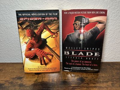 Spider-Man & Blade Movie Novelization Books - Marvel Comics Peter David Wesley Snipes