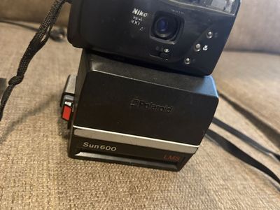 Vintage Camera Bundle: Nikon One•Touch 400, Polaroid Sun 600 LMS, Kodak EasyShare C330 & Fisher-Price Kid-Tough