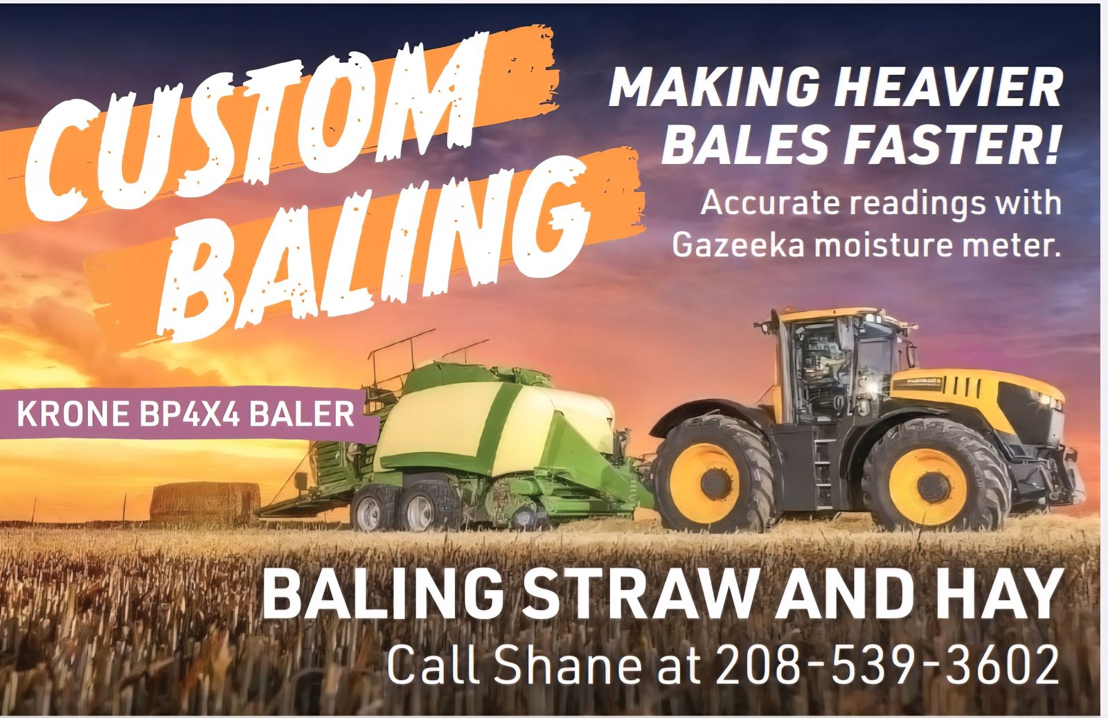 Custom baling