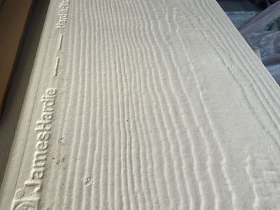 James Hardie HardiePlank EZ-Look Fiber Cement Siding, Weathered Wood Texture, CobbleStone color