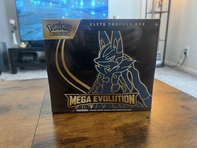 Pokemon TCG Mega Evolution Elite Trainer Box - Sealed, Lucario/Riolu, Trading Card Game