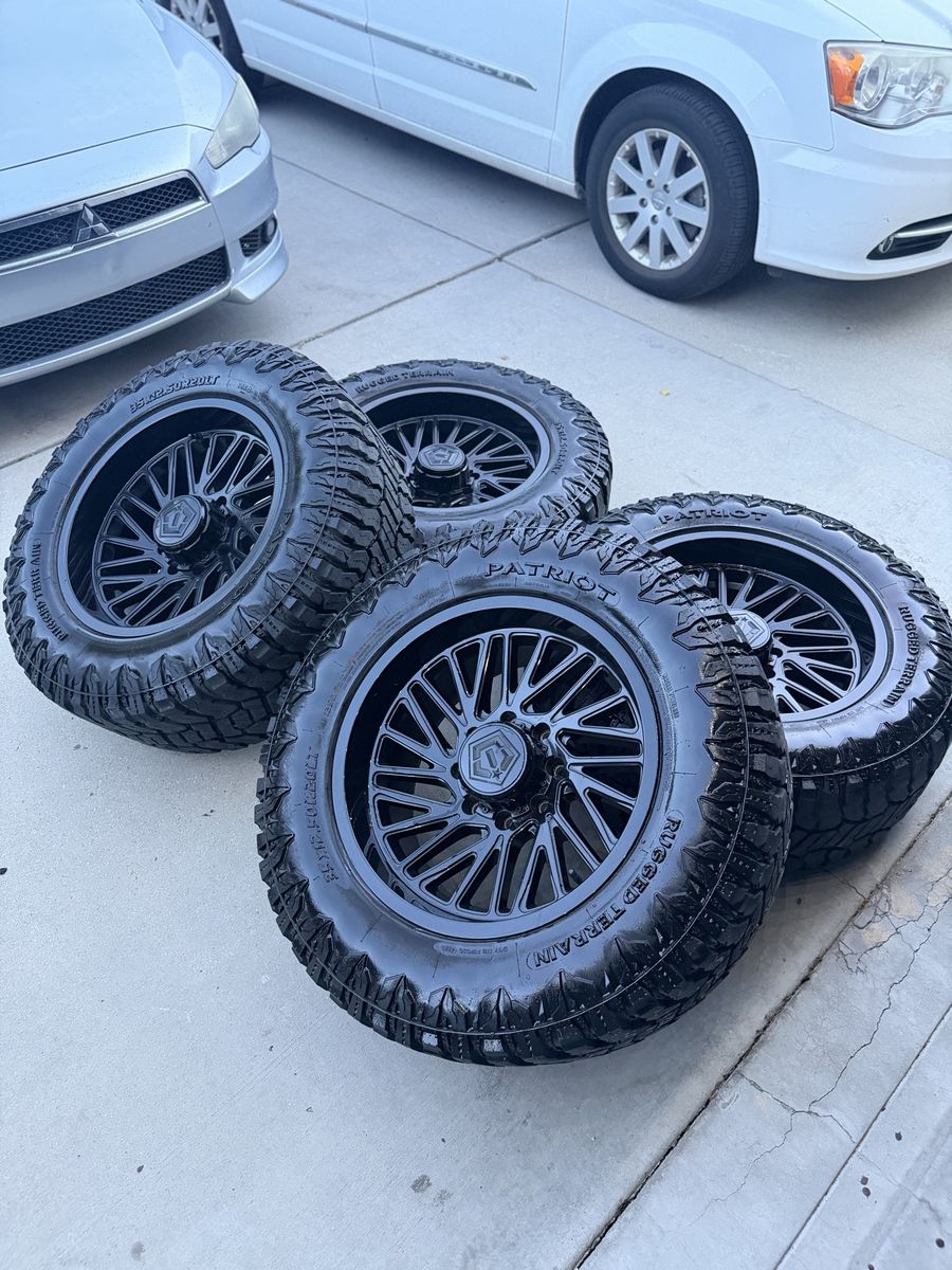 20” TIS gloss black wheels and tires 