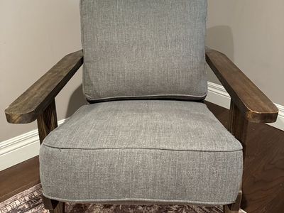 Mid-Century Style Gray Accent Chair