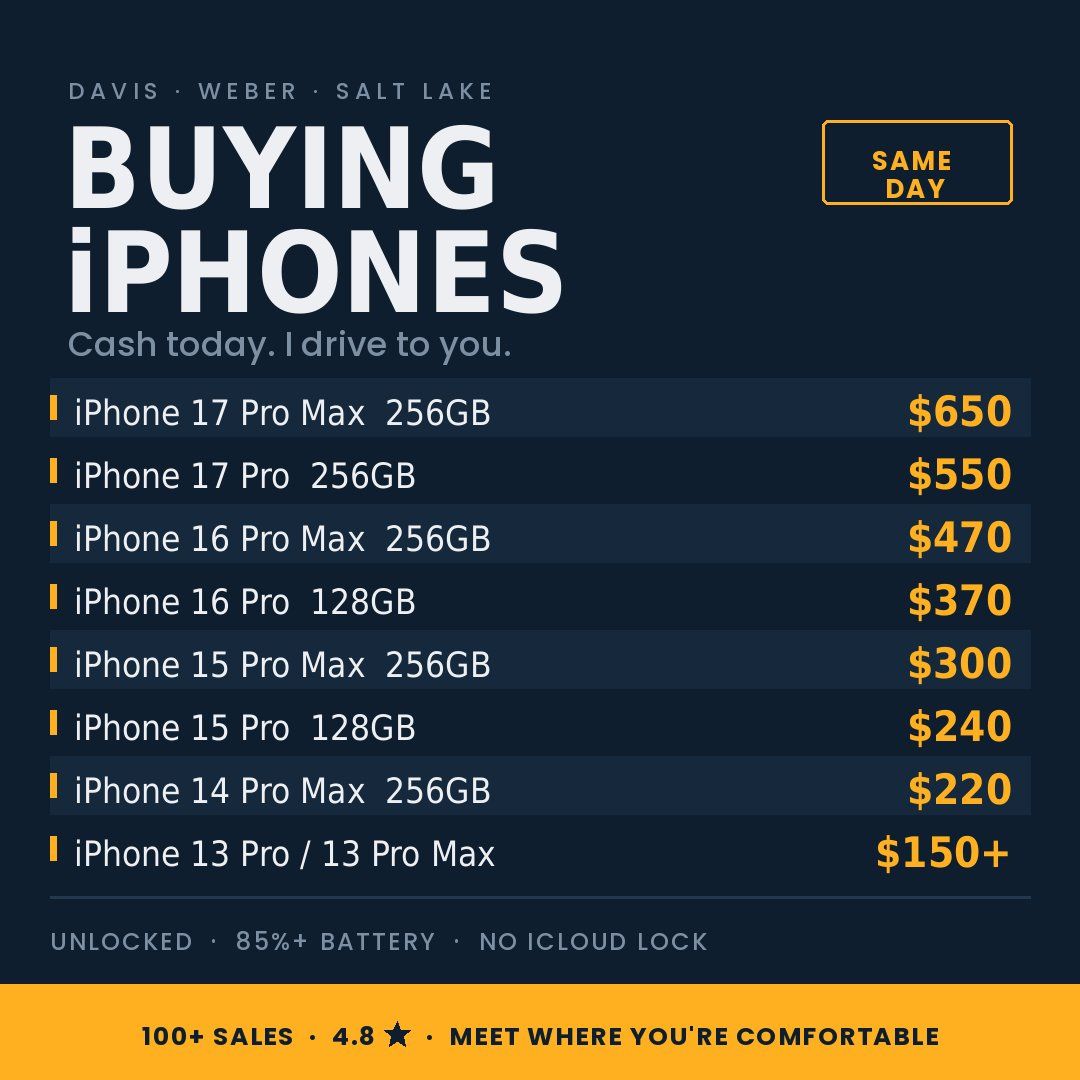Buying iPhones — Cash Today, I Come to You
