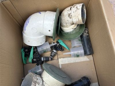 Pop up Downspouts and couple sprinklers