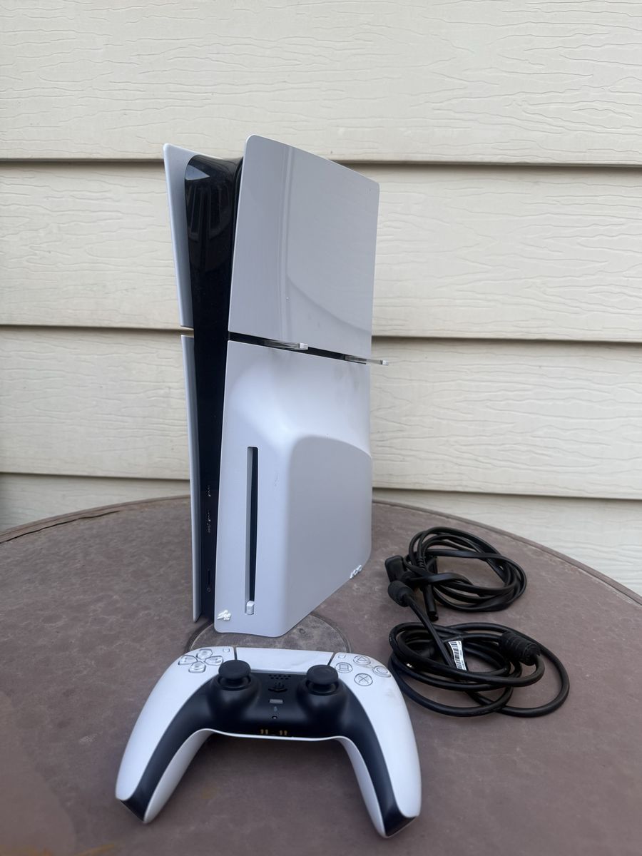 Sony PlayStation 5 PS5 Slim Console Disc Edition with DualSense Controller & Cables
