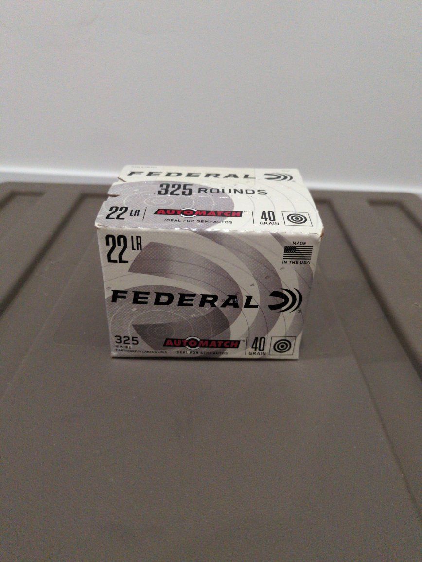 Federal AutoMatch .22 LR Ammunition Box - 325 Rounds, 40 Grain