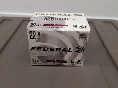 Federal AutoMatch .22 LR Ammunition Box - 325 Rounds, 40 Grain