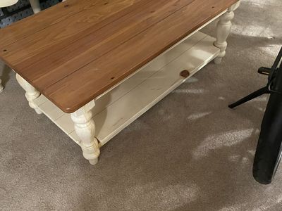Ethan Allen Farmhouse Coffee Table and End Table