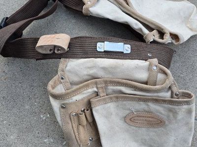 McGuire-Nicholas Heavy Duty Canvas & Suede Tool Belt with Multiple Pockets