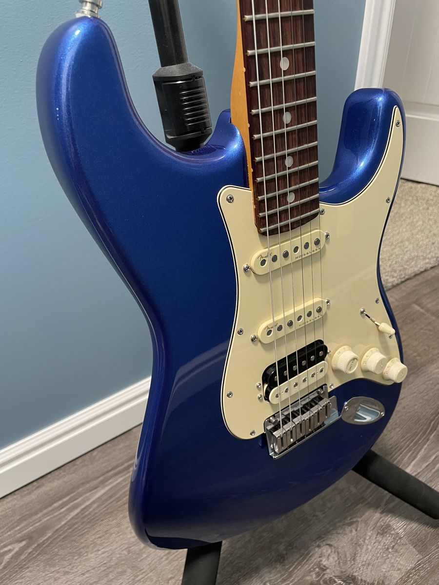 Mint 2023 Fender American Ultra Stratocaster HSS - Cobra Blue