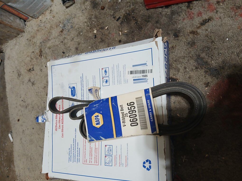 automobile serpentine v-ribbed belt