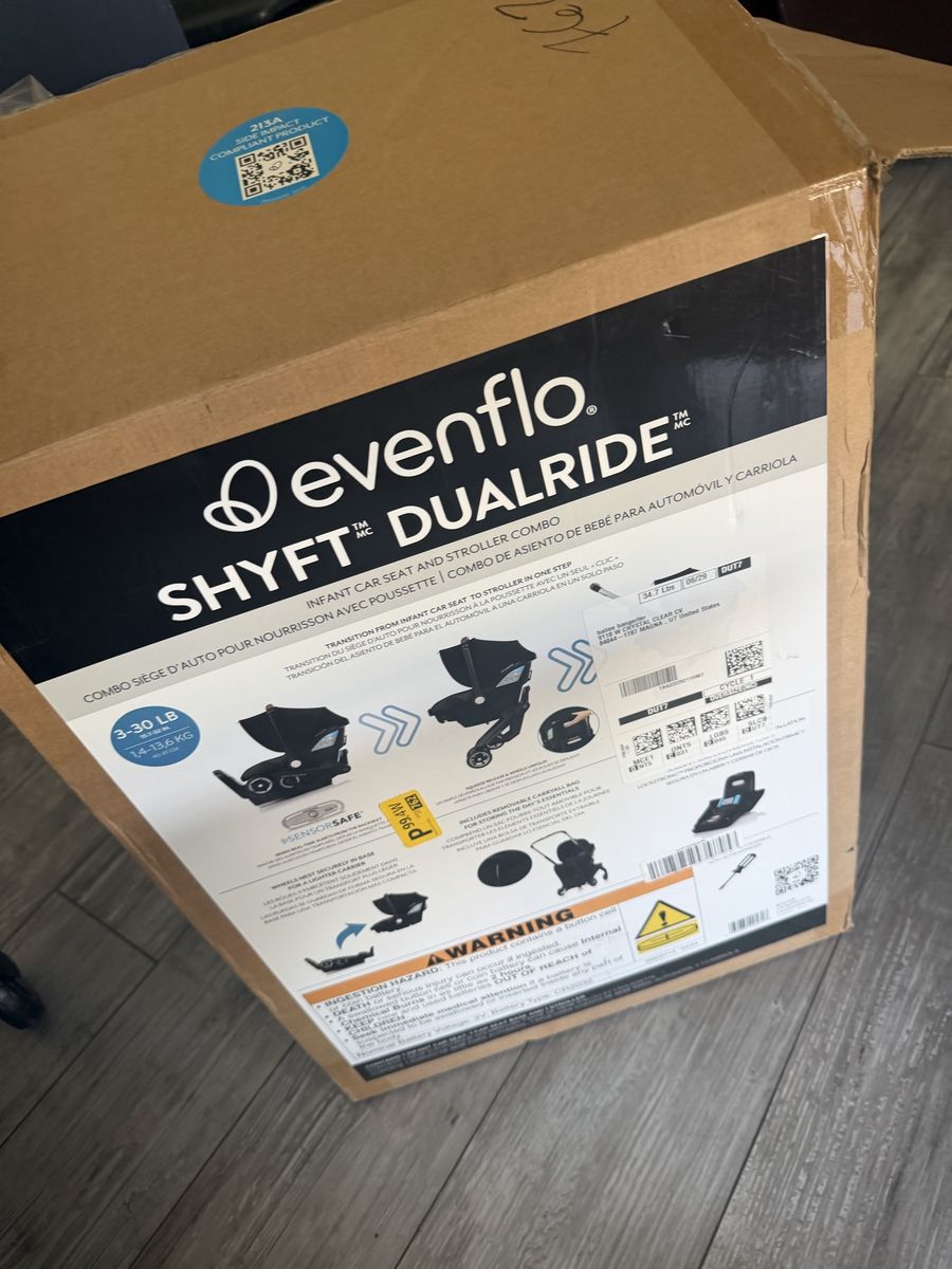Evenflo Shyft DualRide Infant Car Seat & Stroller Combo - New in Box