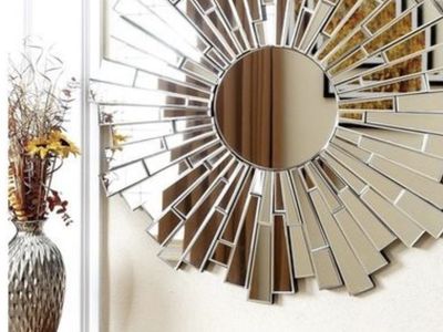 Stunning Sunburst Mosaic Accent Wall Mirror - Z Galleries