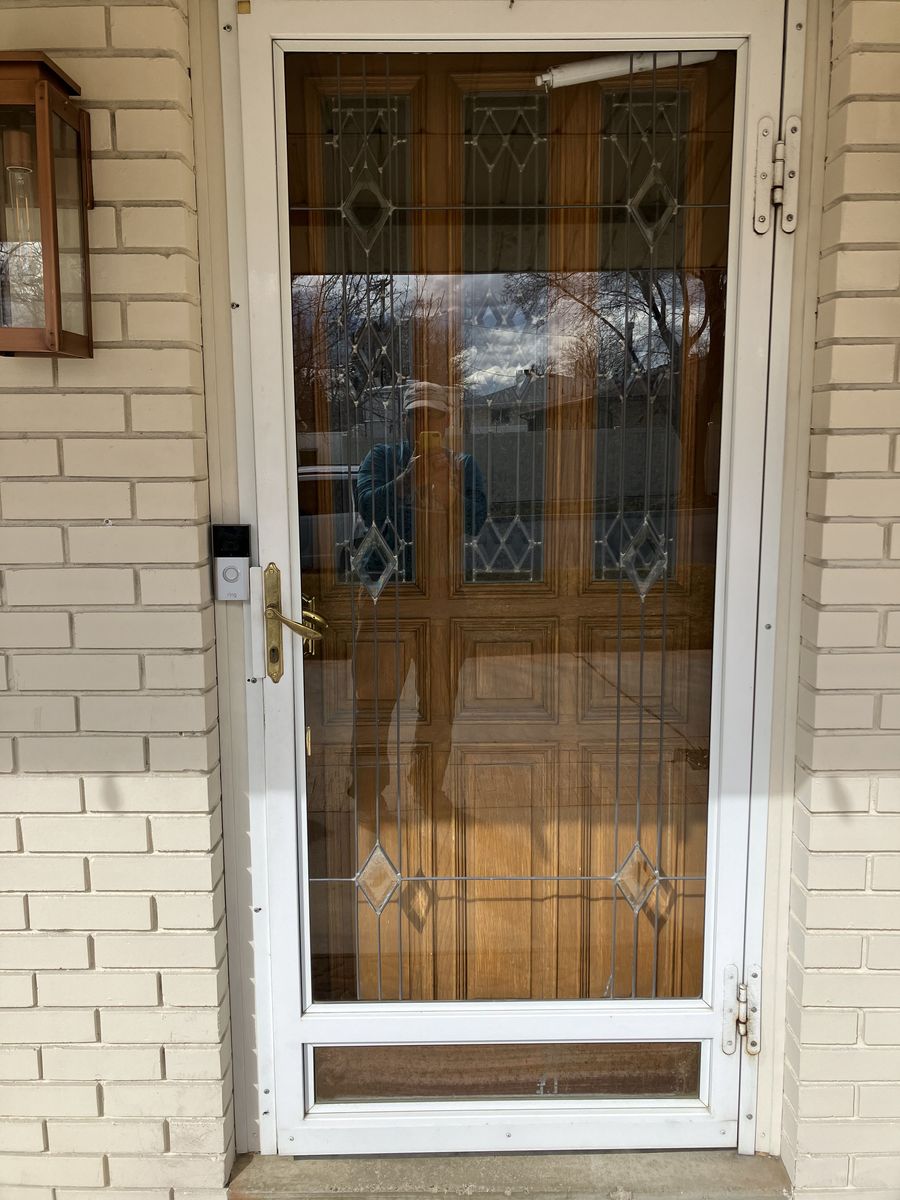 Leaded Glass Storm Door