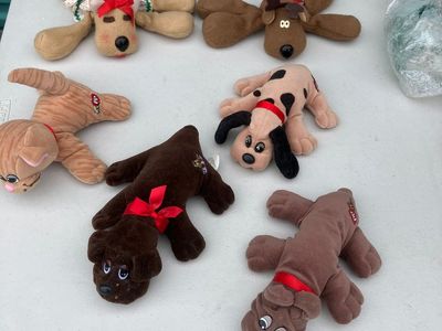 4 Vintage 1980's Pound Puppies and Purries