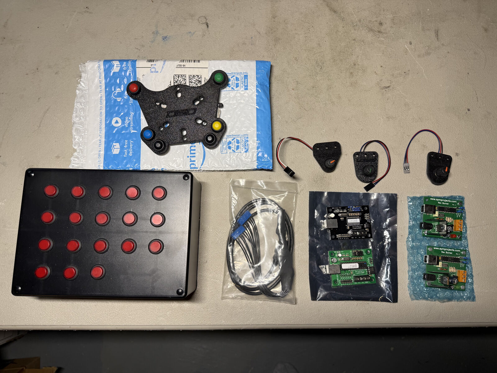 Button Box Parts - Racing Simulator Flight Sim Pedals Steering wheel