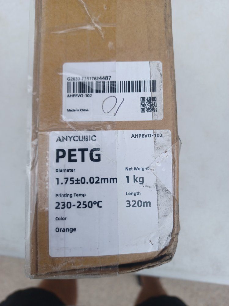 Anycubic Orange PETG 3D Printer Filament - 1.75mm Diameter, 1kg, 320m Length