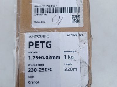 Anycubic Orange PETG 3D Printer Filament - 1.75mm Diameter, 1kg, 320m Length