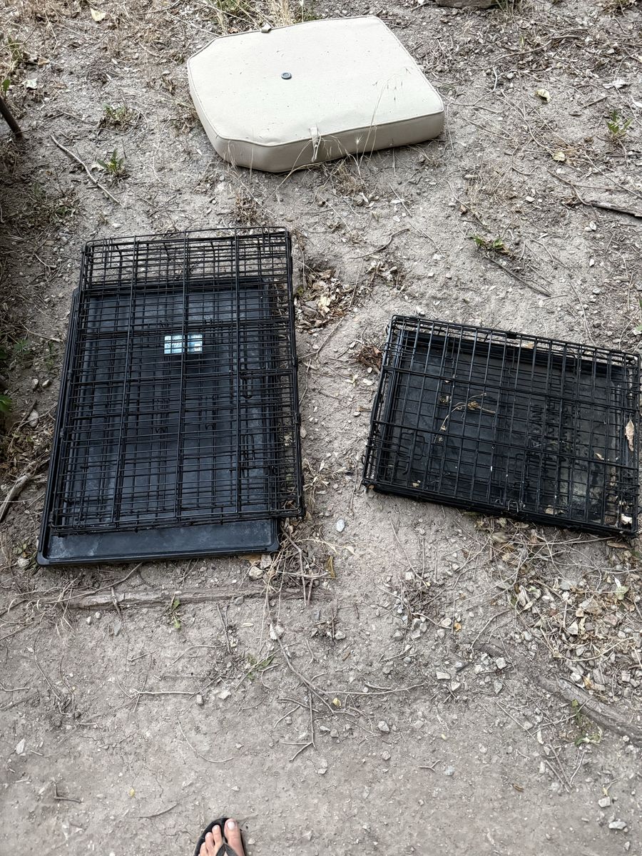 Two small dog kennels/crates