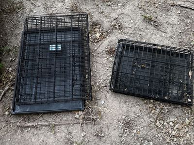 Two small dog kennels/crates