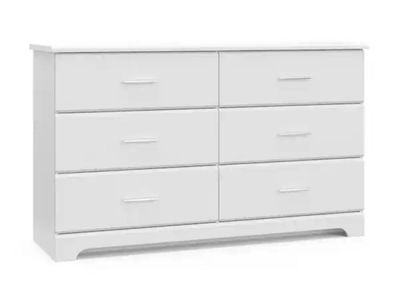 New Storkcraft Brookside White 6-Drawer Dresser (53.5" W x 33.25" H x 16.5" D)