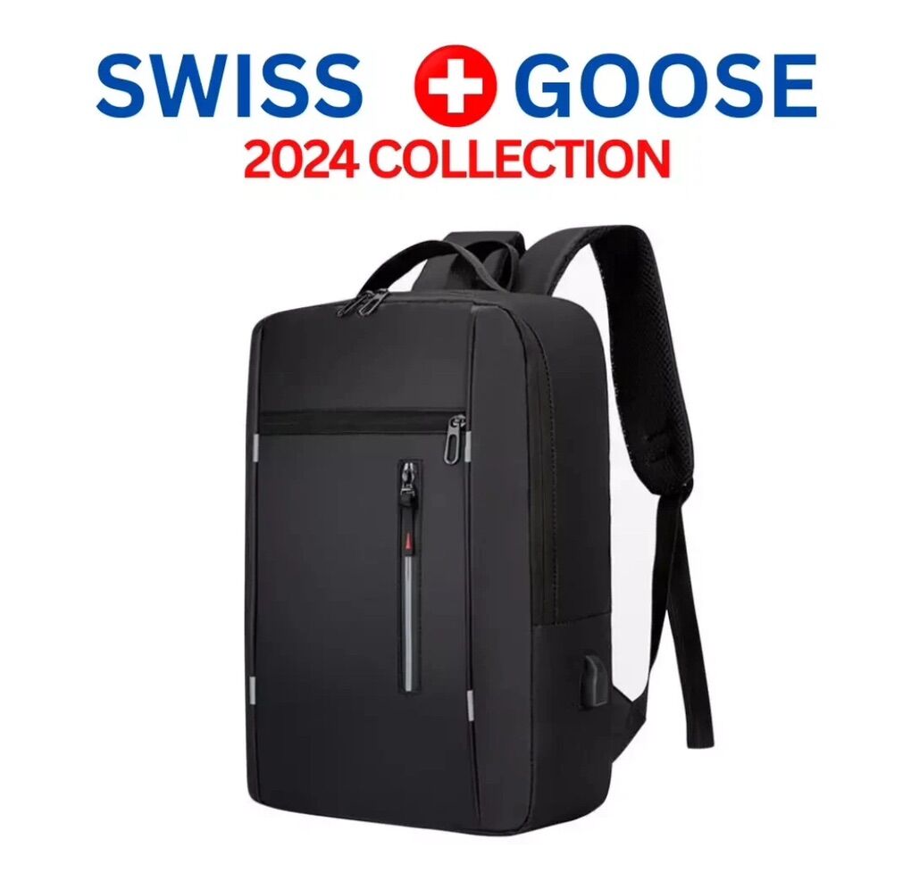 Swiss Goose Red Or Black Back Pack Book Bag us