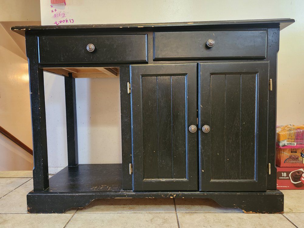 Black Kitchen Island / Coffee Bar