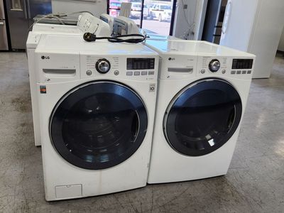 LG White Front Load Washer & Dryer Set - Excellent Condition, Gently Used